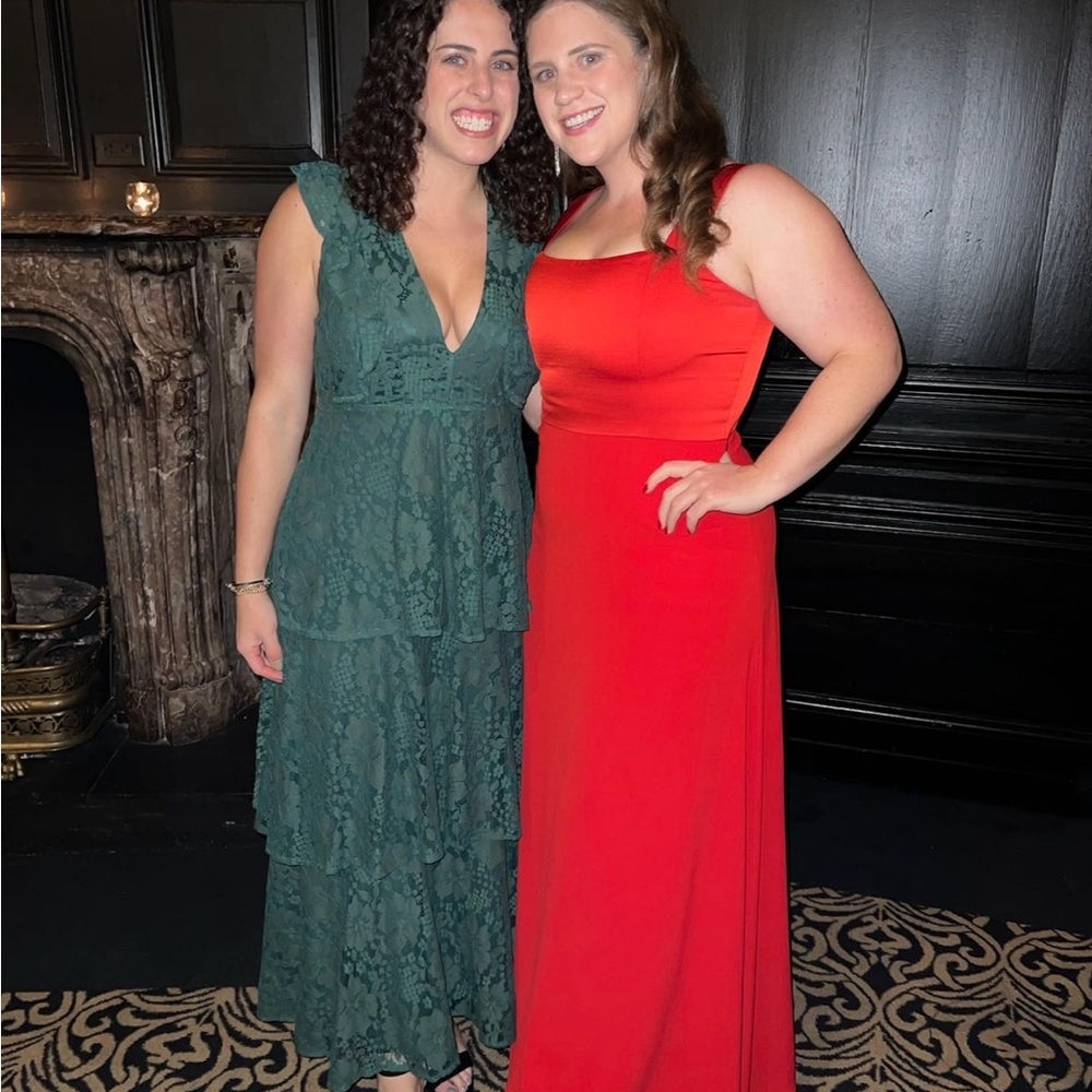 Michael Aghal Red Gown